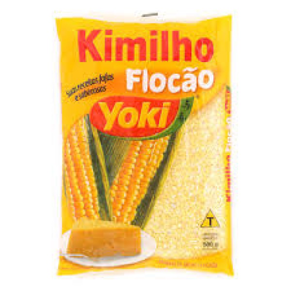 Pre-Cooked Corn Flour (Kimilho Flocao) - Yoki 17.6oz.